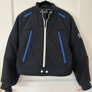 Free People Movement On Your Mark Moto Jacket Black XS NWT